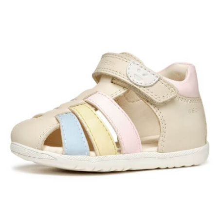 Sandale copii Machia fete din piele naturala Geox, Crem - B254WB_08502_C1M2M [3]