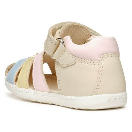 Sandale copii Machia fete din piele naturala Geox, Crem - B254WB_08502_C1M2M [5]