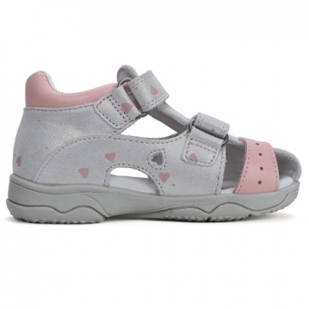 Sandale copii fete din piele DD Step, Argintiu - G064-41911 [2]