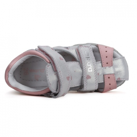 Sandale copii fete din piele DD Step, Argintiu - G064-41911 [3]