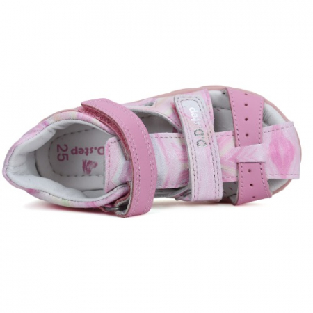 Sandale copii fete din piele DD Step, Roz - G064-41911B [4]