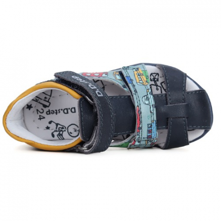 Sandale copii baieti din piele DD Step, Albastru - G075-41154 [4]