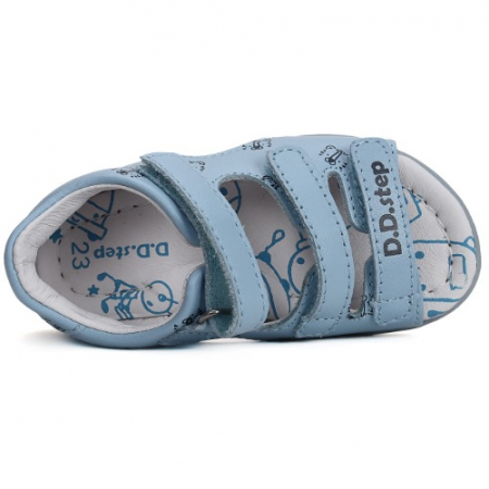 Sandale copii baieti din piele DD Step, Albastru - G075-41906 [4]