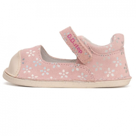 Sandale copii fete Barefoot din piele DD Step, Roz - H085-41651 [1]