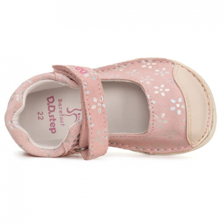 Sandale copii fete Barefoot din piele DD Step, Roz - H085-41651 [3]