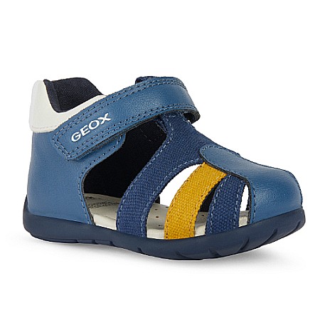 Sandale - Sandale copii baieti din piele Geox, Albastru - B451PC_05410_C4B2V