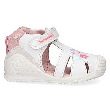 Sandale copii fete din piele Biomecanics, Alb - 212106 [1]