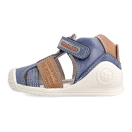 Sandale copii baieti din piele Biomecanics, Albastru - 212135-A [2]