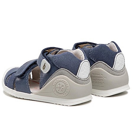 Sandale copii baieti din piele Biomecaics, Albastru - 212143-C [3]