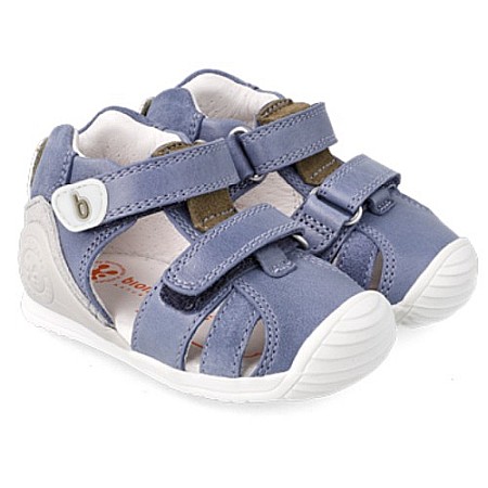 Sandale copii baieti din piele Biomecaics, Albastru - 212143-C [1]