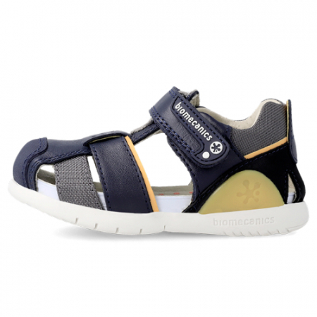 Sandale copii baieti din piele Biomecanics, Albastru - 212187-A [3]
