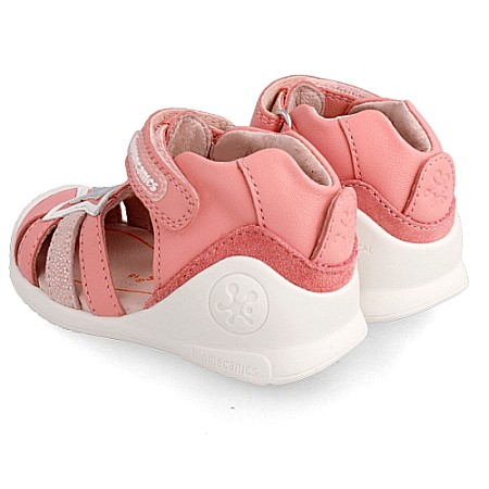 Sandale copii fete din piele Biomecanics, Roz - 222114-A [2]