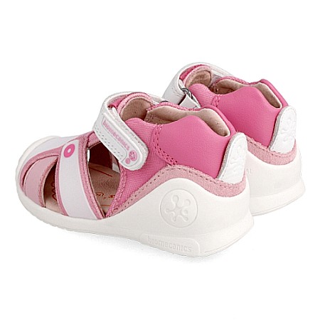 Sandale copii fete din piele Biomecanics, Roz - 222132-F [2]