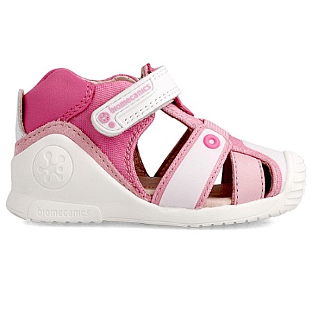 Sandale copii fete din piele Biomecanics, Roz - 222132-F [1]