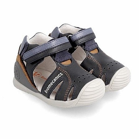 Sandale copii baieti din piele Biomecanics, Albastru - 222145-A [0]