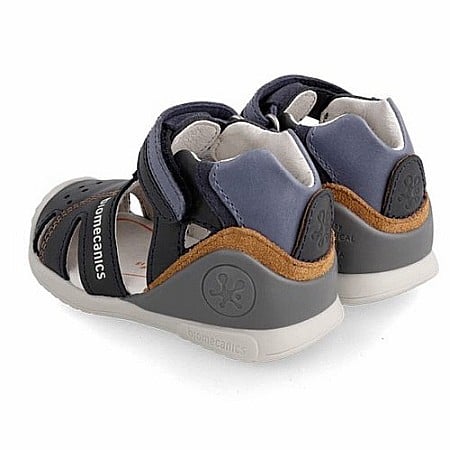 Sandale copii baieti din piele Biomecanics, Albastru - 222145-A [2]