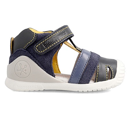 Sandale copii baieti din piele Biomecanics, Albastru - 222146 [1]