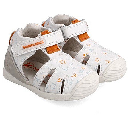 Sandale primii pasi Biomecanics  Blanco y Aviones 222148-B [0]
