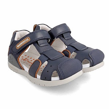 Sandale copii baieti din piele Biomecanics, Albastru - 222231-A [0]