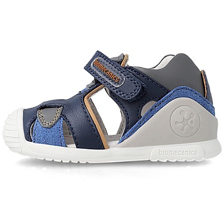 Sandale copii baieti din piele Biomecanics, Albastru - 232147-B [2]