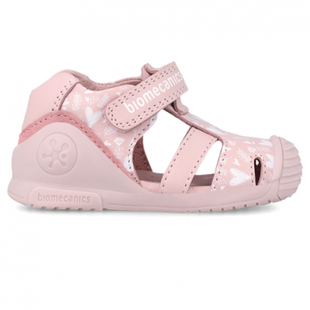 Sandale copii fete din piele Biomecanics, Roz - 242104-A [3]