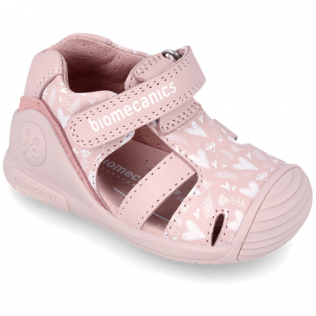 Sandale copii fete din piele Biomecanics, Roz - 242104-A [1]