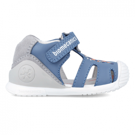 Sandale copii baieti din piele Biomecanics, Albastru - 242122-A [2]