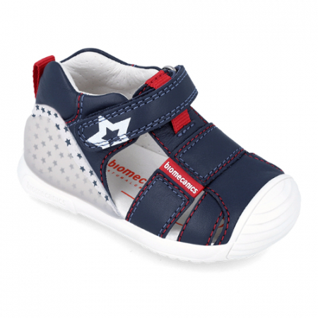 Sandale copii baieti din piele Biomecanics, Albastru - 242125-A [3]