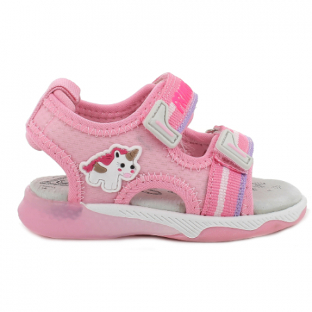 Sandale - Sandale copii fete cu LED din textil Primigi, Roz - 5954600
