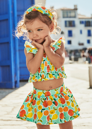 Bluze-Tricouri Fete - Set de bluza si fusta scurta pentru fete Mayoral, Multicolor - 1930-10