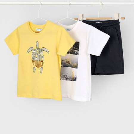 Bluze-Tricouri Baieti - Set de tricou si pantaloni scurti pentru baieti Mayoral, Multicolor - 3610-029