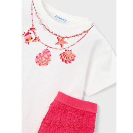 Set din 2 piese pentru fete Mayoral, Alb-Rosu - 3231-75 [3]