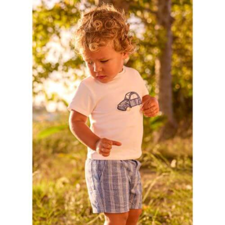 Set din 2 piese pentru baieti Mayoral, Alb-Albastru - 1227-96 [1]