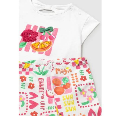 Set din 3 piese pentru fete Mayoral, Alb-Fucsia - 1752-10 [1]