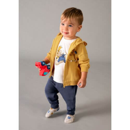 Imbracaminte Copii - Set din 3 piese pentru baieti Mayoral, Alb-Galben - 1833-69