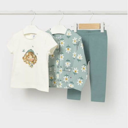 Imbracaminte Copii - Set din 3 piese pentru fete Mayoral, Mint - 1749-88