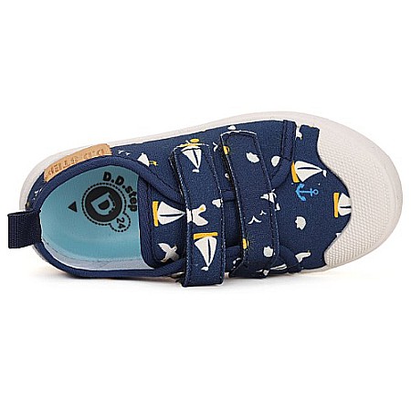 Pantofi copii baieti din canvas DD Step, Albastru - CSB-41812A [3]