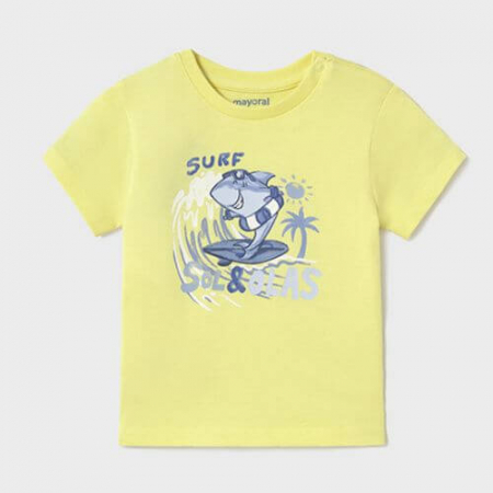 Bluze-Tricouri Baieti - Tricou din bumbac pentru baieti Mayoral, Galben - 1065-053