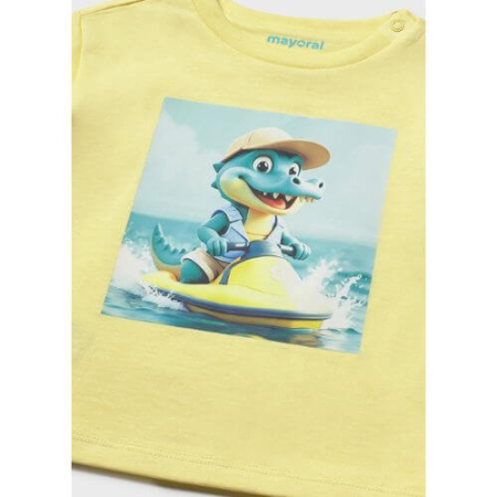 Tricou din bumbac pentru baieti Mayoral, Galben - 1015-22 [1]