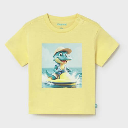 Imbracaminte Copii - Tricou din bumbac pentru baieti Mayoral, Galben - 1015-22