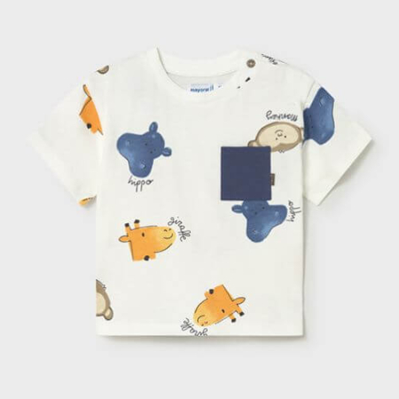 Imbracaminte Copii - Tricou din bumbac pentru baieti Mayoral, Alb - 1014-94