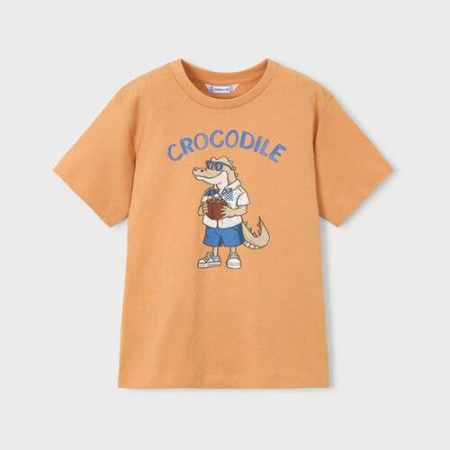 Imbracaminte Copii - Tricou crocodil pentru baieti Mayoral, Peach - 3062-31