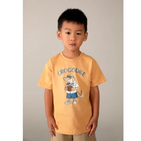 Tricou crocodil pentru baieti Mayoral, Peach - 3062-31 [3]