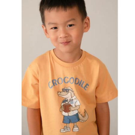 Tricou crocodil pentru baieti Mayoral, Peach - 3062-31 [1]