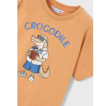 Tricou crocodil pentru baieti Mayoral, Peach - 3062-31 [2]