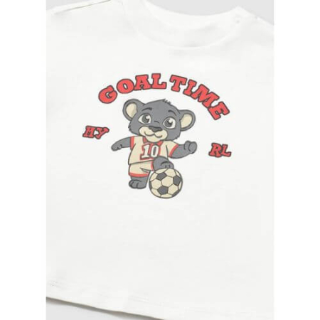 Tricou din bumbac pentru baieti Mayoral, Cream - 1007-78 [1]