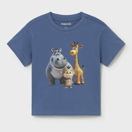 Imbracaminte Copii - Tricou din bumbac pentru baieti Mayoral, Albastru - 1008-82