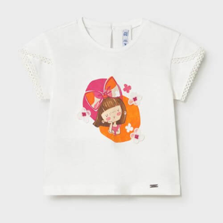 Imbracaminte Copii - Tricou din bumbac pentru fete Mayoral, Alb - 1079-90