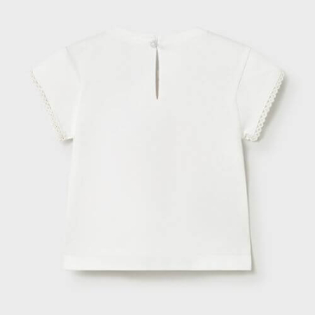 Tricou din bumbac pentru fete Mayoral, Alb - 1079-90 [2]