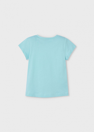 Tricou din bumbac pentru fete Mayoral, Albastru - 3014-031 [4]